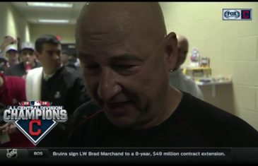 Terry Francona gets beer dumped on him by Indians players