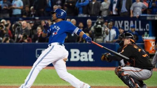 Edwin Encarnacion hits epic walk off home run for the Blue Jays