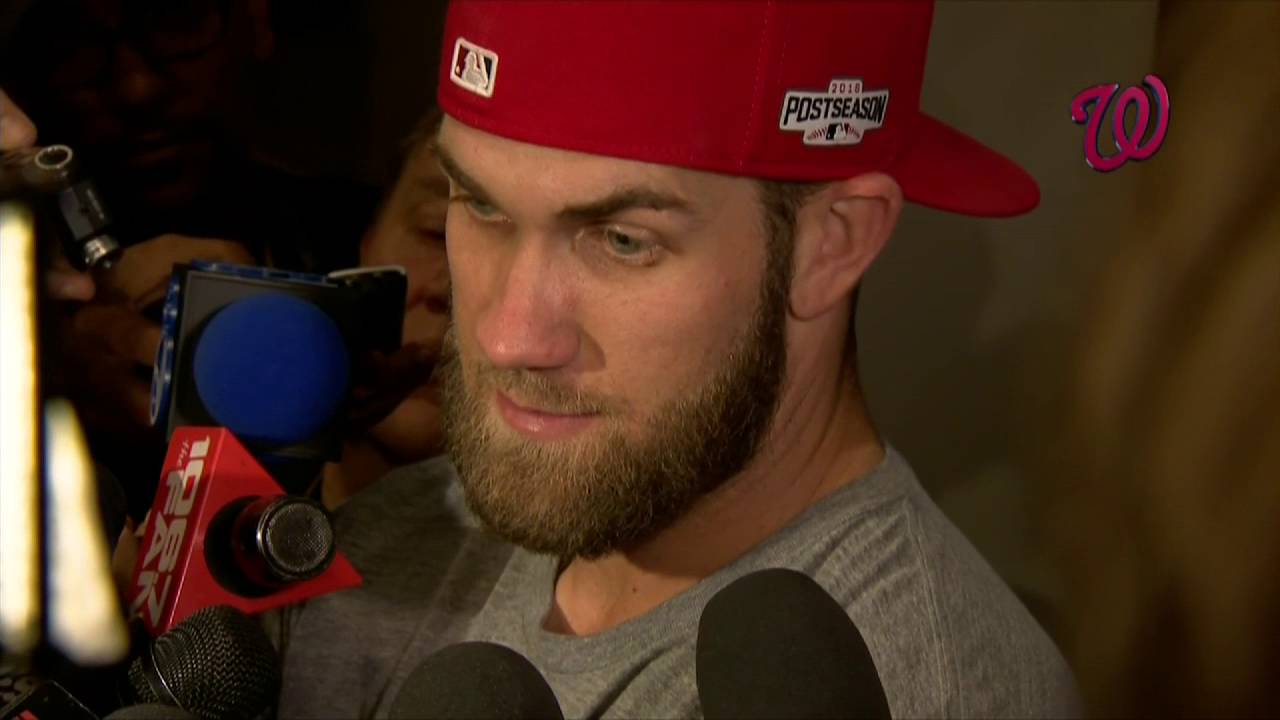Bryce Harper speaks on the Nationals' 4-3 loss to Dodgers