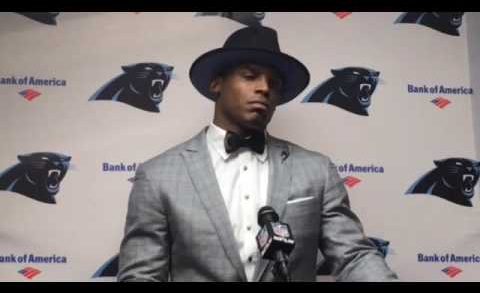 Cam Newton walks off of press conference after 1 minute & 30 seconds