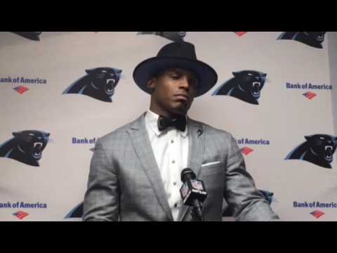Cam Newton walks off of press conference after 1 minute & 30 seconds