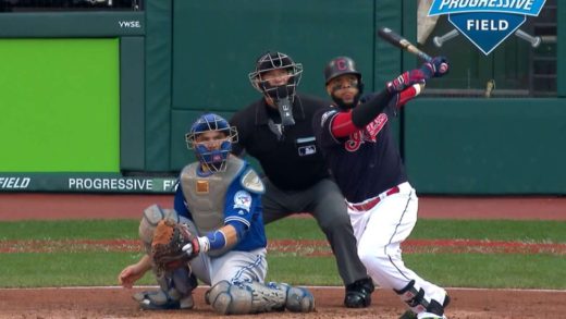 Carlos Santana belts home run for the Indians in Game 2