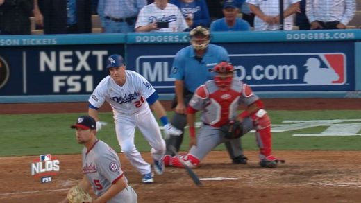 Chase Utley drives in game winning RBI single for the Dodgers