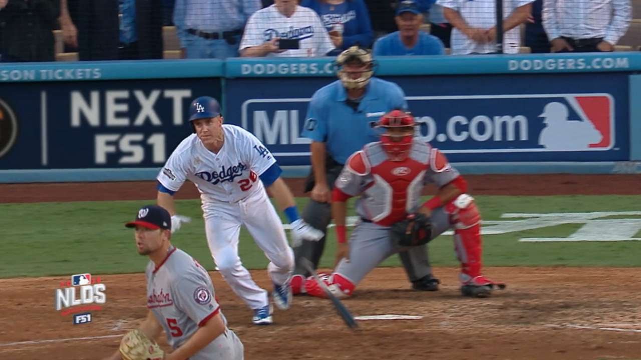 Chase Utley drives in game winning RBI single for the Dodgers