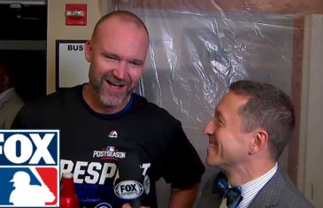 David Ross could use a nap after beating the Giants in the NLDS