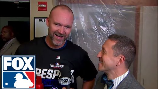 David Ross could use a nap after beating the Giants in the NLDS