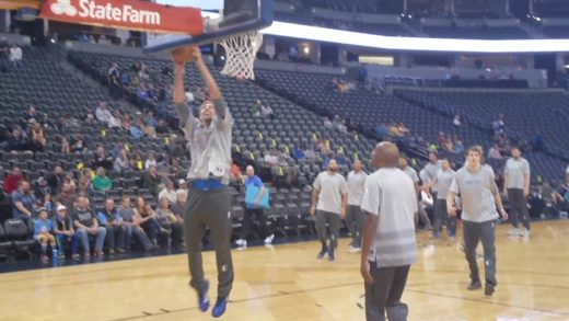 Fanatics View Live in Denver: Dirk Nowitzki throws down the slam dunk