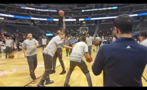 Fanatics View Live in Denver: Justin Anderson tries to take Dirk Nowtizki 1-on-1