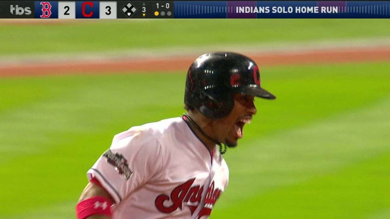 Francisco Lindor smacks the 3rd homer of the 3rd inning for the Indians