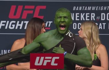 Ion Cutelaba paints himself as the Hulk for UFC weigh-in