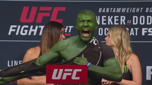 Ion Cutelaba paints himself as the Hulk for UFC weigh-in