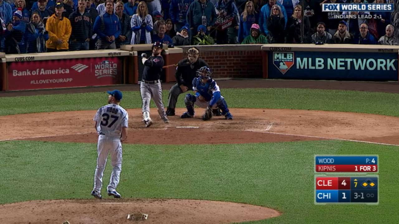 Jason Kipnis belts devastating 3-run homer vs. the Cubs
