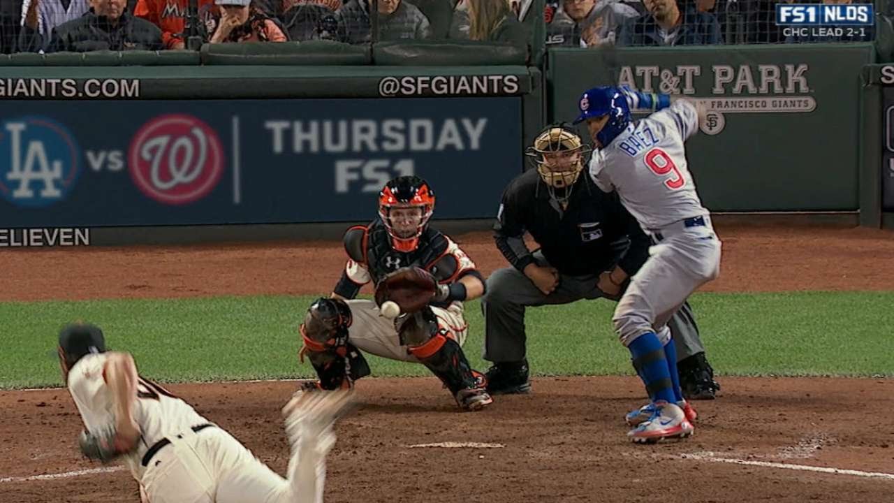 Javier Baez hits series winning RBI single in the 9th for the Cubs