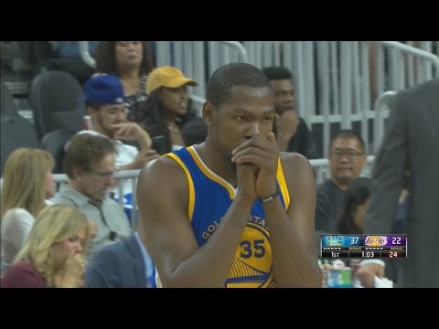 Kevin Durant pulls a Steph Curry & looks away after 3-pointer