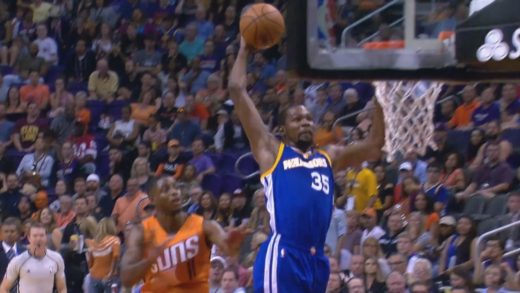 Kevin Durant throws down a thunderous slam on the Suns