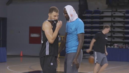 Kevin Garnett teaches Blake Griffin post moves