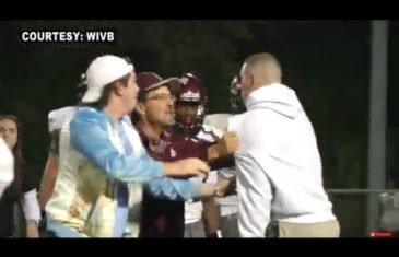 Ole Miss QB Chad Kelly restrained during brawl at his brothers high school game