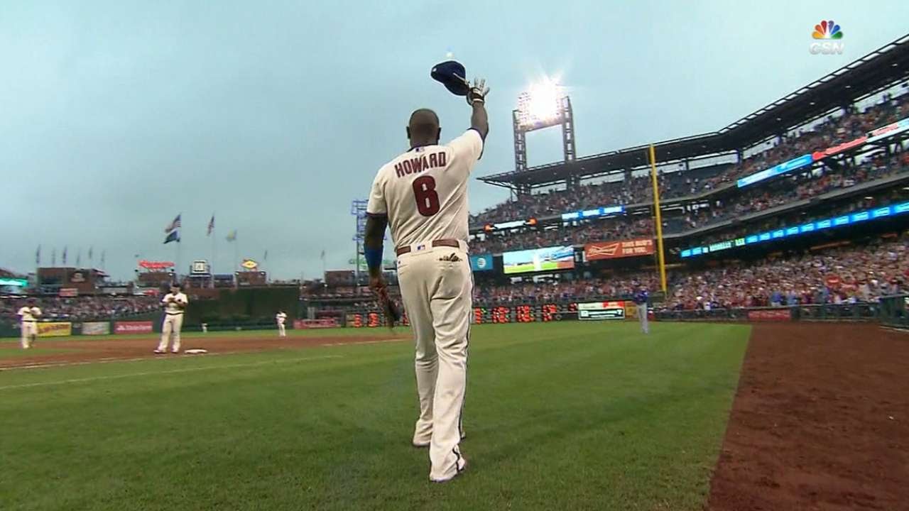 Ryan Howard exits as a Phillie for possibly the final time