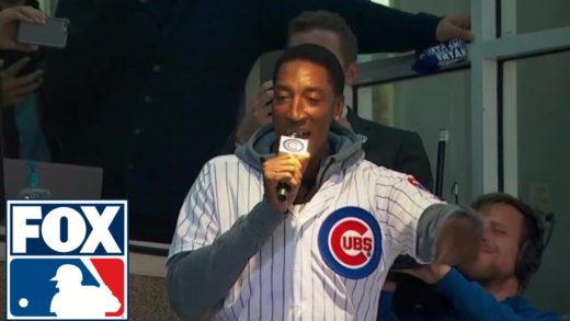 Scottie Pippen has trouble with “Take Me Out to the Ball Game”