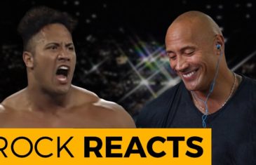 The Rock reacts to his first ever WWE match