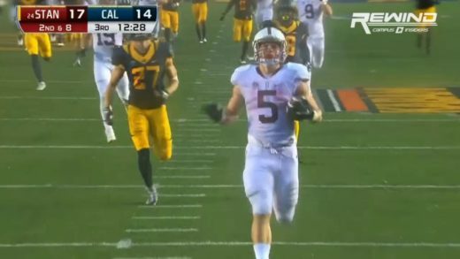 Christian McCaffrey gashes the Cal Bears for a 90 Yard Touchdown run