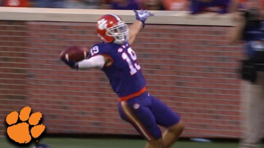 Clemson returns an interception tipped 4 times for a touchdown