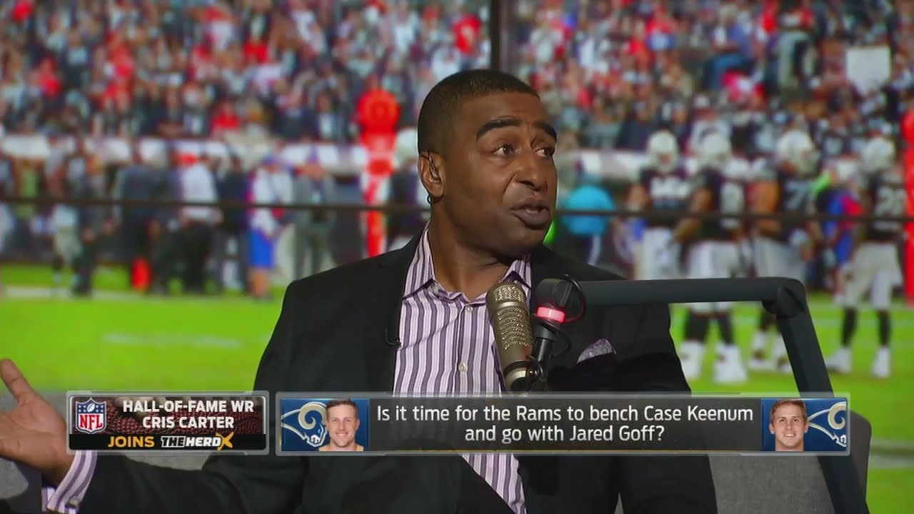 Cris Carter says the LA Rams made a colossal mistake by picking Jared Goff
