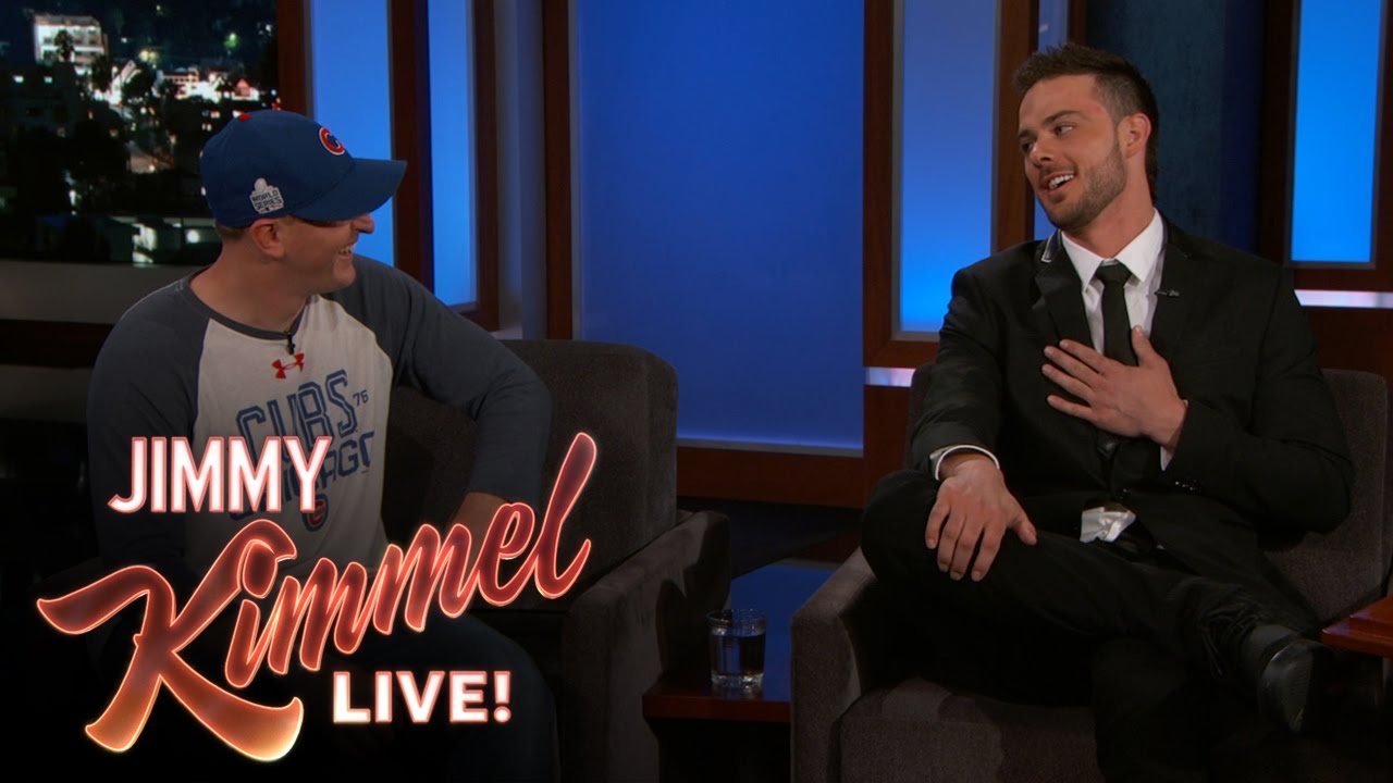 Crying Cubs fan meets Kris Bryant on Jimmy Kimmel