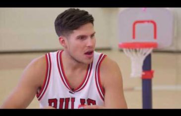 Cute kid talks his favorite snacks with Chicago Bulls players