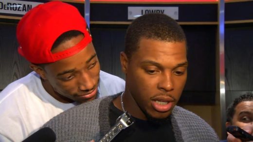 DeMar DeRozan videobombs Kyle Lowry’s postgame interview