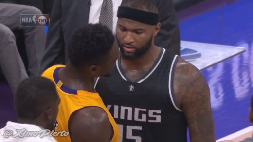 DeMarcus Cousins & Julius Randle exchange words in scuffle