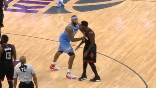 DeMarcus Cousins shoves Rockets guard Patrick Beverely