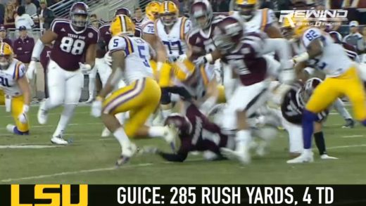 Derrius Guice sets LSU’s single game rushing record vs. Texas A&M