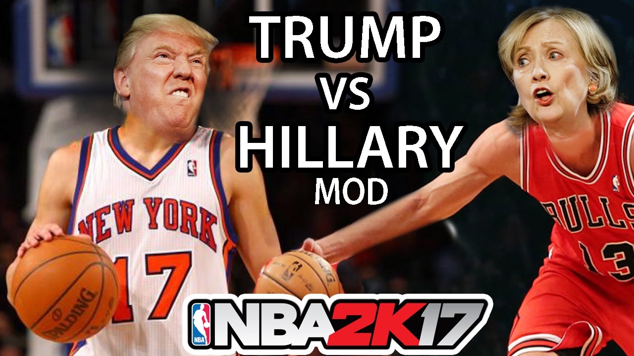 Donald Trump & Hillary Clinton face off on the basketball court in NBA 2K