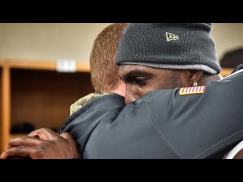 Emotional Dez Bryant presented with Cowboys game ball after his father's passing