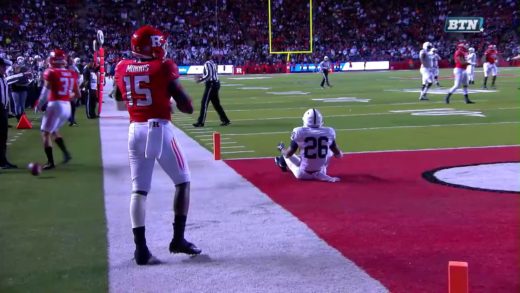 Fan throws a baseball on to the field during Penn State vs. Rutgers