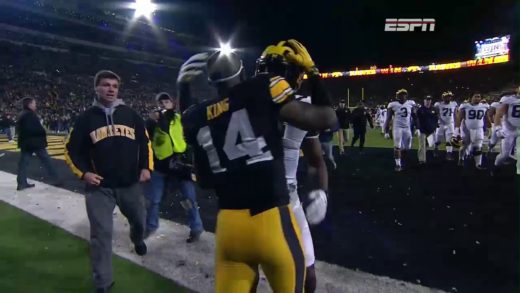 Iowa stuns Michigan with a last field goal to win 14-13