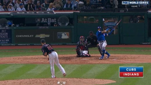 Javier Baez connects for a solo home run in Game 7