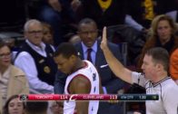Kyle Lowry gets a technical foul for bouncing ball too high