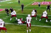 Louisville Cardinals offensive lineman falls over vs. Houston Cougars
