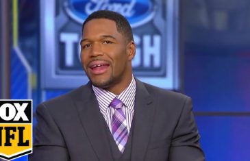 Michael Strahan has a message for Luke Kuechly after seeing him cry