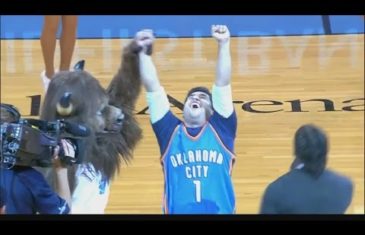 Oklahoma City Thunder fan hits half court shot for $20,000