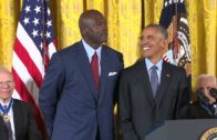 President Obama gives Michael Jordan The Presidential Medal of Freedom