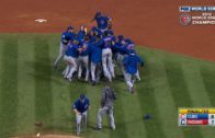 The final out for the Cubs first World Series Championship since 1908