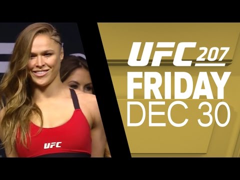 Amanda Nunes & Ronda Rousey UFC 207 weigh-in's