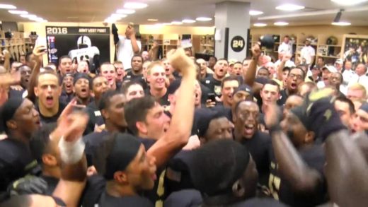 Army’s epic locker room celebration earlier this year