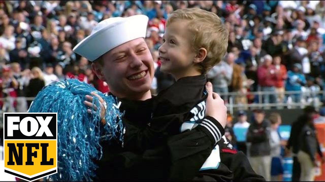 Carolina Panthers reunite military father & son on Christmas Eve