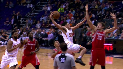 Devin Booker’s unreal baseline slam vs. Houston