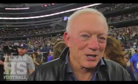 Jerry Jones talks grandson John Stephen Jones Championship win at AT&T Stadium