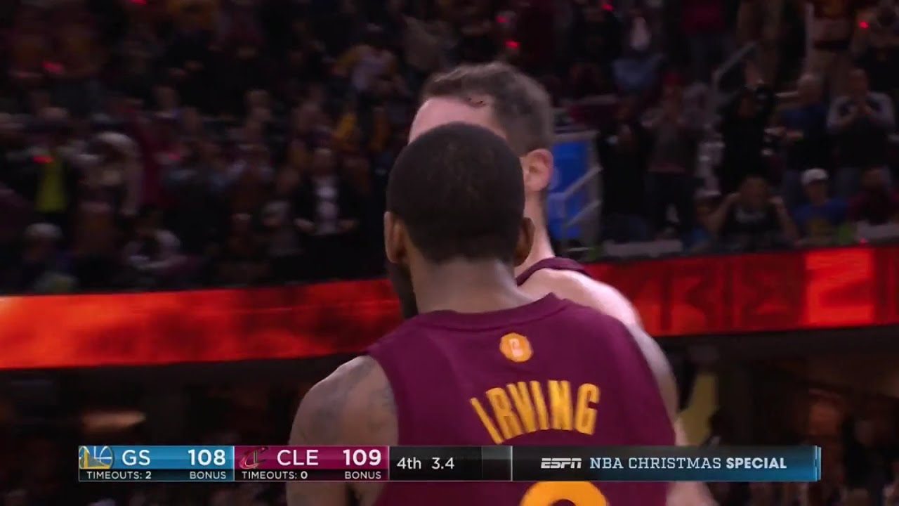 Kyrie Irving hits game winning shot to beat Warriors on Christmas